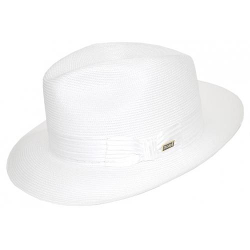 Steve Harvey White "Harvey" 100% Panama Straw Fedora Dress Hat